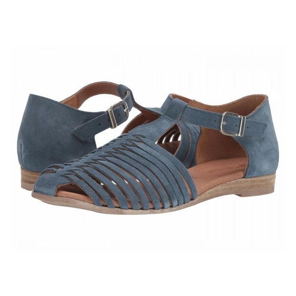 Eric Michael Shoes - NEW Eric Michael Women Maggie Slate Blue Closed Toe Fisherman Dress Sandal